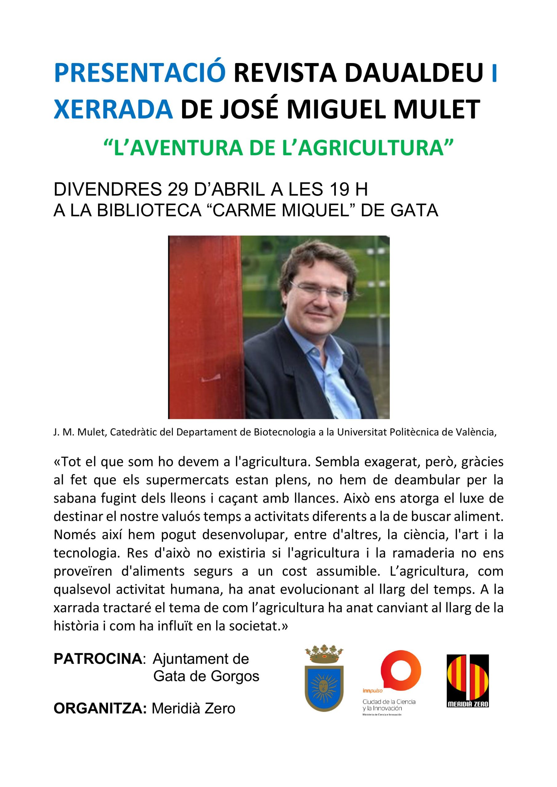 Presentació de la revista DauAlDeu i xerrada de José Migule Mulet