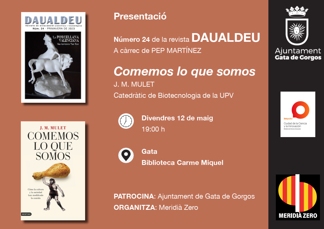 Presentació de la revista DAUALDEU-24 i del llibre”Comemos lo que somos” a càrrec de l’autor J. M. Mulet