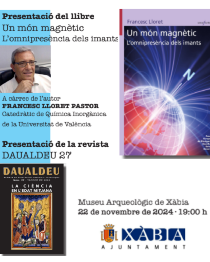 Presentació del núm. 27 de la revista DAUALDEU i Presentació del llibre: “Un món magnètic. L’omnipresència dels imants”, per l’autor FRANCESC LLORET PASTOR